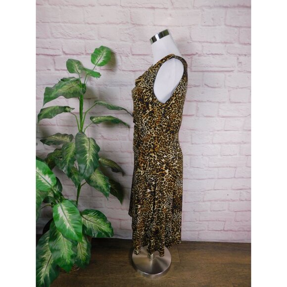 Jones Wear Special Occasions Day To Dinner Leopard Print Dress Size 6 - Picture 4 of 7